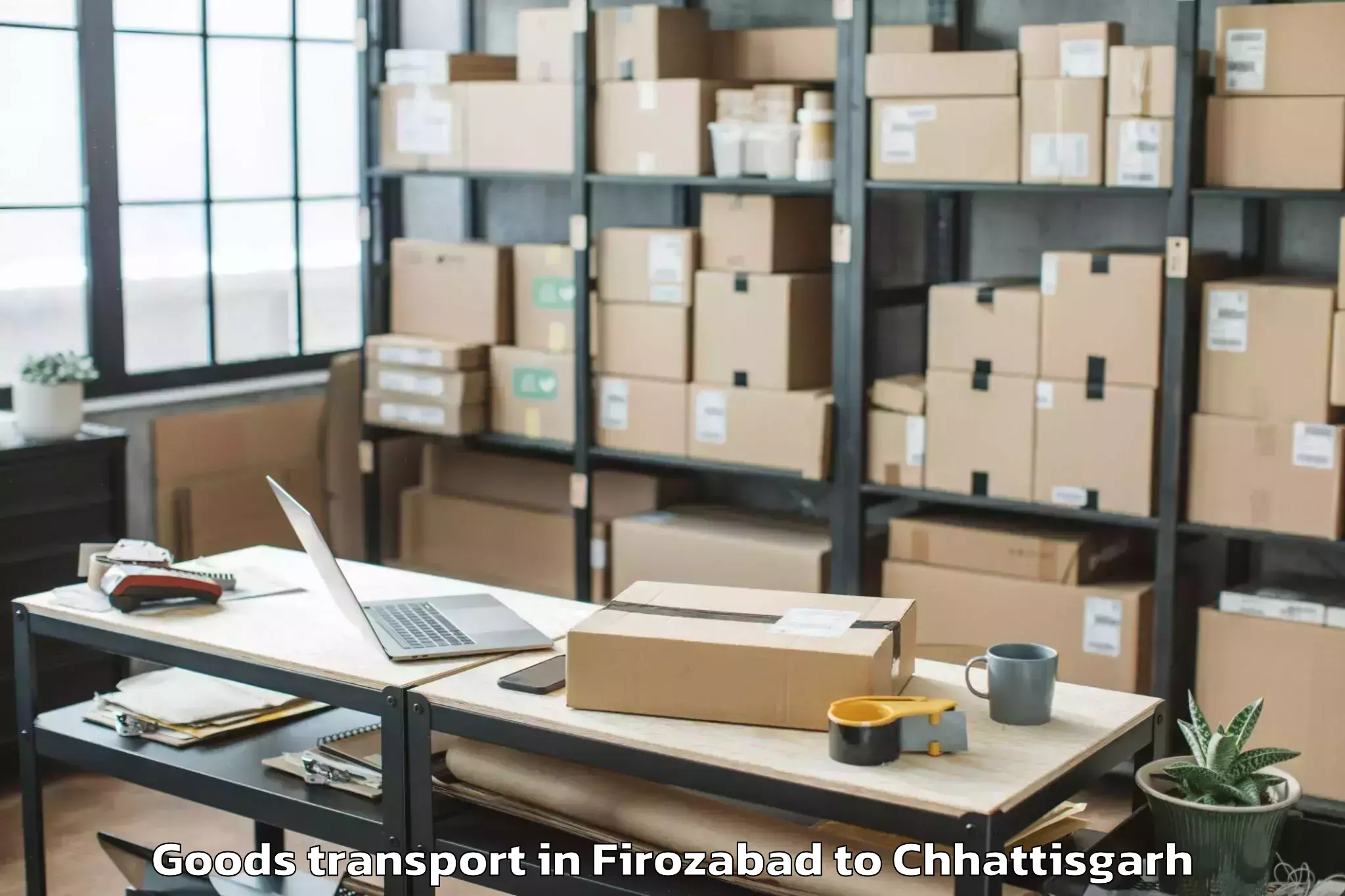 Quality Firozabad to Dhamtari Goods Transport